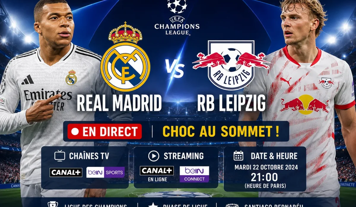 Real Madrid Vs RB Leipzig En direct